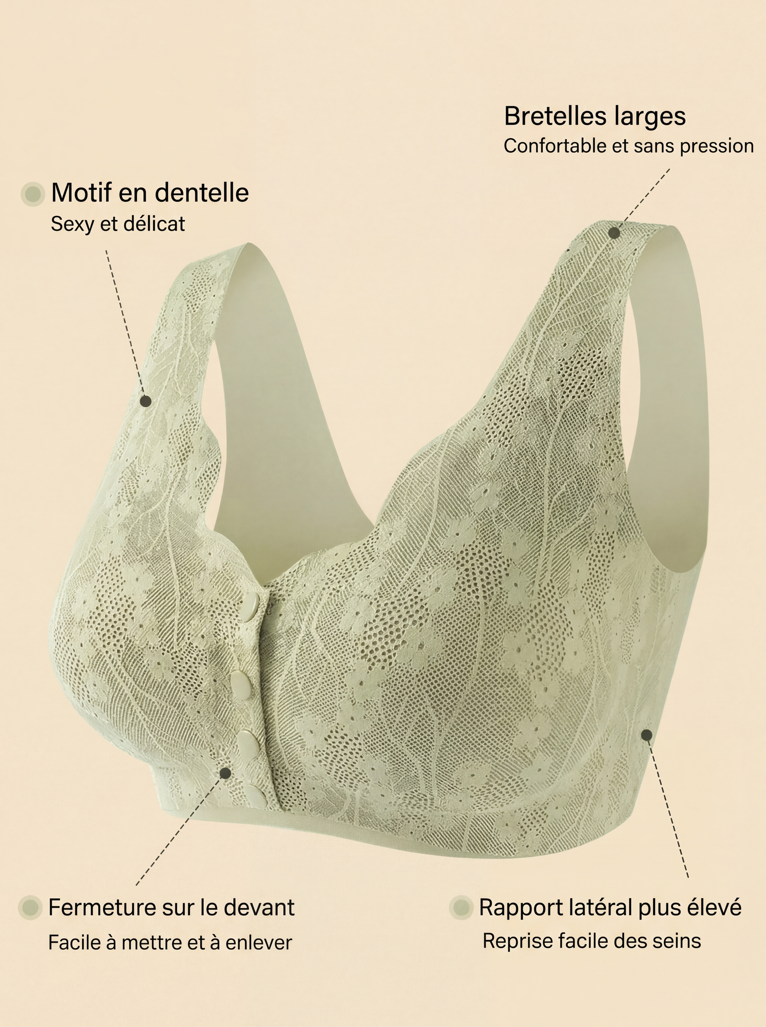 ConfortLift Dentelle - Ouverture avant